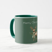 Rustic Brown Cream Green Deer Tasse (Vorderseite Links)