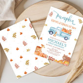 Rustic Brown Fall Pumpkin Truck 1st Birthday Einladung