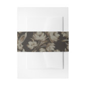 Rustic Brown Floral Pattern Wedding Einladungsbanderole (Vorderseite Beispiel)