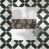 Rustic Brown Floral Pattern Wedding Einladungsbanderole