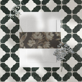 Rustic Brown Floral Pattern Wedding Einladungsbanderole