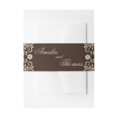 Rustic Brown Floral Wedding  Einladungsbanderole (Vorderseite Beispiel)