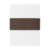 Rustic Brown Floral Wedding  Einladungsbanderole (Rückseitenbeispiel)