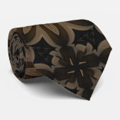 Rustic Brown Flower Kaleidoscope Design Krawatte (Gerollt)