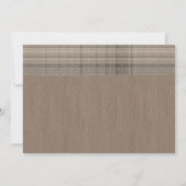 Rustic Brown Kariert Bar Mitzvah Foto Einladung (Rückseite)