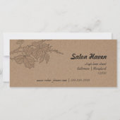 Rustic Brown Kraft Paper Blätter Geschenkgutschein (Rückseite)