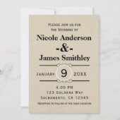 Rustic Brown Kraft Paper Minimalistisch Wedding Einladung (Vorderseite)