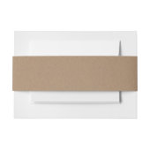 Rustic Brown Kraft Paper Pattern Einladungsbanderole (Vorderseite Beispiel)
