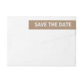 Rustic Brown Kraft Paper Save the Date Hochzeit (Rückseite)