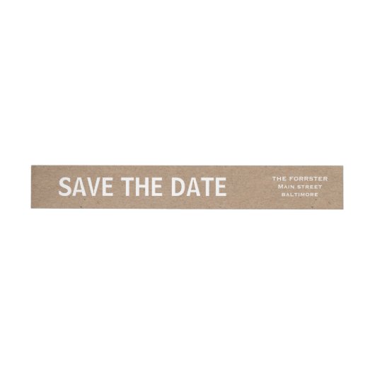 Rustic Brown Kraft Paper Save the Date Hochzeit (Person)