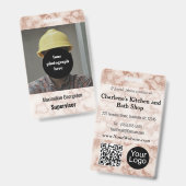 Rustic Brown Marble Marble ID Ausweis (Vorder- & Rückseite)