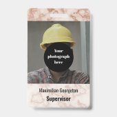 Rustic Brown Marble Marble ID Ausweis (Vorderseite)