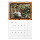 rustic brown orange pattern photo kalender (Feb 2026)