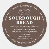 Rustic Brown Sourdough Bakery Brot Sticker (Vorderseite)