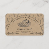 Rustic Brown Sourdough Bakery Loyalty Card Visitenkarte (Vorderseite)