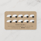 Rustic Brown Sourdough Bakery Loyalty Card Visitenkarte (Rückseite)