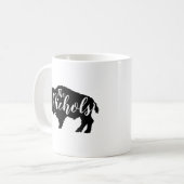 Rustic Buffalo Family Monogram Kaffeetasse (Vorderseite Links)