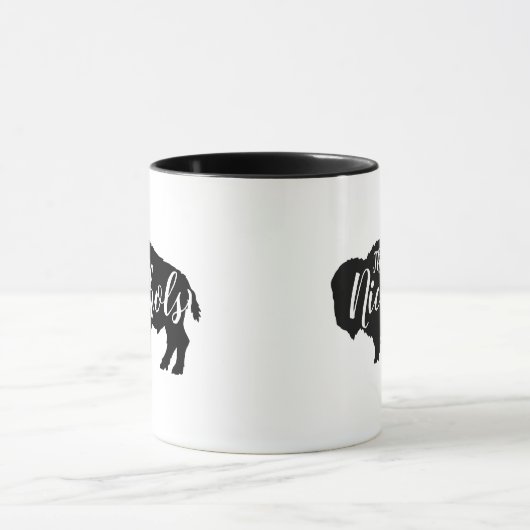 Rustic Buffalo Family Monogram Tasse (Zentrum)