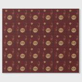 Rustic Buffalo Kariert BABY SHOWER Initialen Geschenkpapier (Flach)