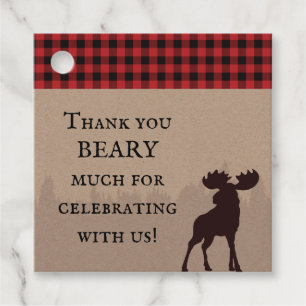 Rustic Buffalo Kariert Lumberjack Geburtstag Viele Geschenkanhänger