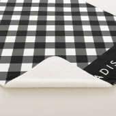 Rustic Buffalo Kariert | Personalisiert Sherpa Bla Sherpadecke (3/4)