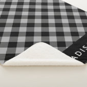 Rustic Buffalo Kariert | Personalisiert Sherpa Bla Sherpadecke (3/4)