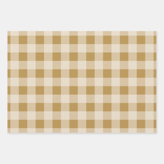 Rustic Buffalo Kariert - Simple Red Green Gold Geschenkpapier Set (Vorderseite 3)