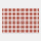 Rustic Buffalo Kariert - Simple Red Green Gold Geschenkpapier Set (Vorderseite)