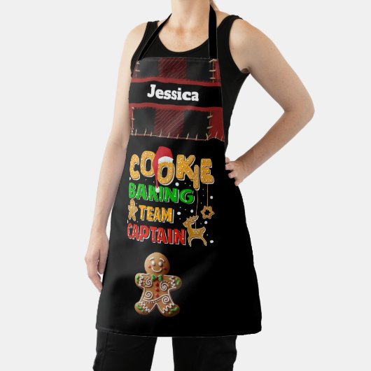 Rustic Buffalo Plaid Cookie Baking Team Captain  Schürze (InSitu)