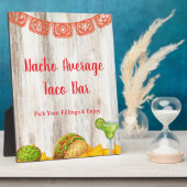 Rustic Build Your Own Taco Bar Sign | Farmhouse Fotoplatte (Seite)
