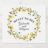 Rustic Bumble Bee Address Schaumweinetikett (Einzelnes Label)