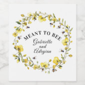 Rustic Bumble Bee Address Weinetikett (Einzelnes Label)