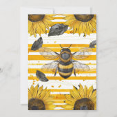 Rustic Bumble Bee Bridal Shower Invitation Einladung (Rückseite)
