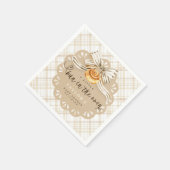Rustic Bun in Oven Baby Shower Napkins Serviette (Ecke)