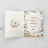 Rustic Bunnies Botanical Baby Dusche Vielen Dank Dankeskarte (Innenseite)