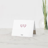 Rustic Burgund Floral Wedding Danke, dass ihr euch Dankeskarte (Rückseite)