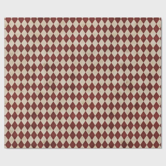 Rustic Burgundy Argyle Pattern Geschenkpapier (Flach)