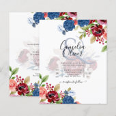 Rustic Burgundy Blue Floral Wedding (Vorne/Hinten)