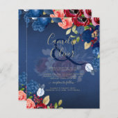 Rustic Burgundy Blue Floral Wedding (Vorne/Hinten)