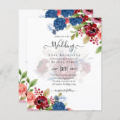 Rustic Burgundy Blue Floral Wedding (Vorne/Hinten)