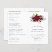 Rustic Burgundy Blue Floral Wedding (Vorne/Hinten)