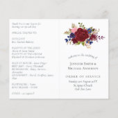 Rustic Burgundy Blue Floral Wedding (Vorderseite)