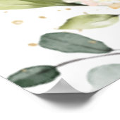 Rustic Burgundy Elfenbeinblütendusche Begrüßung Poster (Ecke)