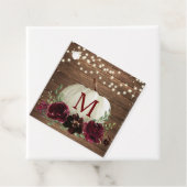 Rustic Burgundy Fall Pumpkin Danke für Tag Geschenkanhänger (Beispiel)