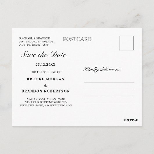 Rustic Burgundy Floral Mason Jar Save the Date Postkarte (Rückseite)