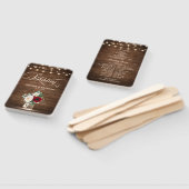 Rustic Burgundy Floral Mason Jar Wedding Program Fächer (Non-assembled)