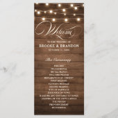 Rustic Burgundy Floral Mason Jar Wedding Programm (Vorderseite)