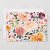 Rustic Burgundy Floral Wreath Monogram Foto Birge Ankündigung (Rückseite)