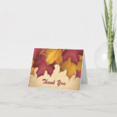 Rustic Burgundy Gold Herbst Danke Karten (Vorderseite)