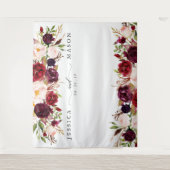 Rustic Burgundy Marsala Horz Backdrop Foto Stand Wandteppich (Vorderseite)